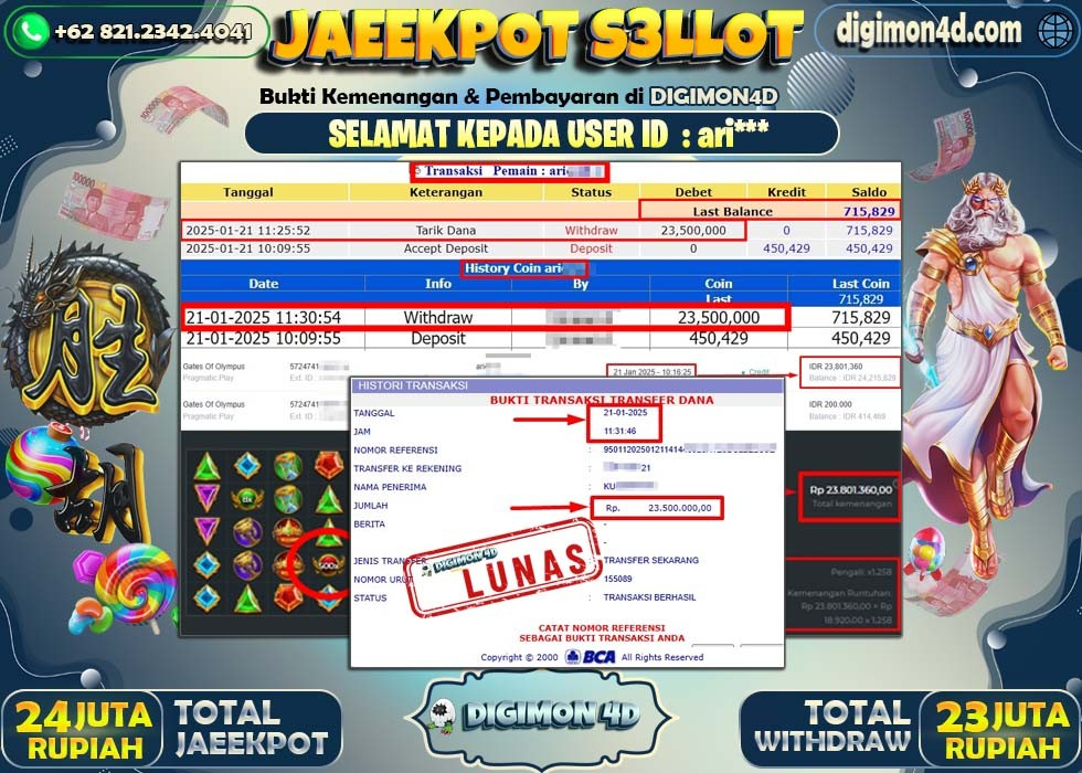 JACKPOT 21 JANUARI 2025