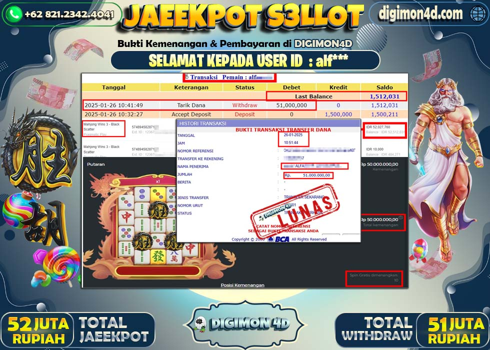 JACKPOT SLOT 26 JANUARI