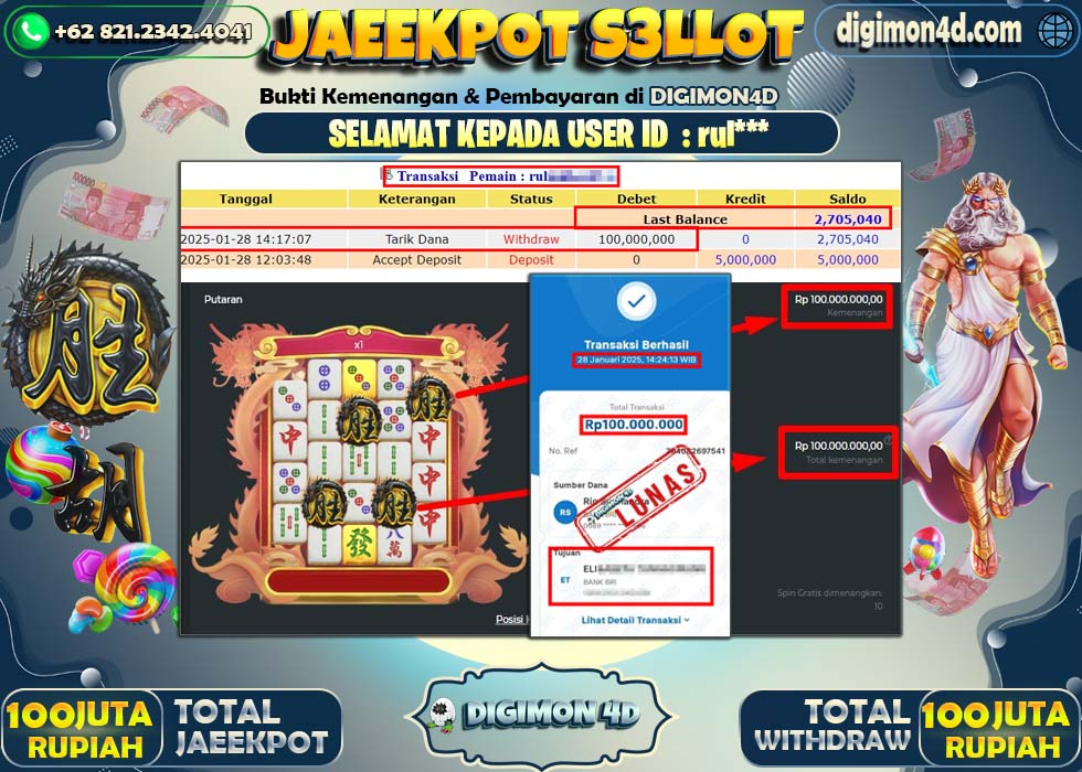 JACKPOT SLOT 28 JANUARI